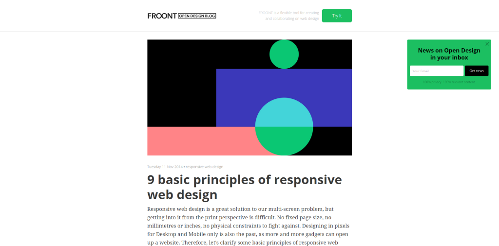 9 Basics principle of responsive design