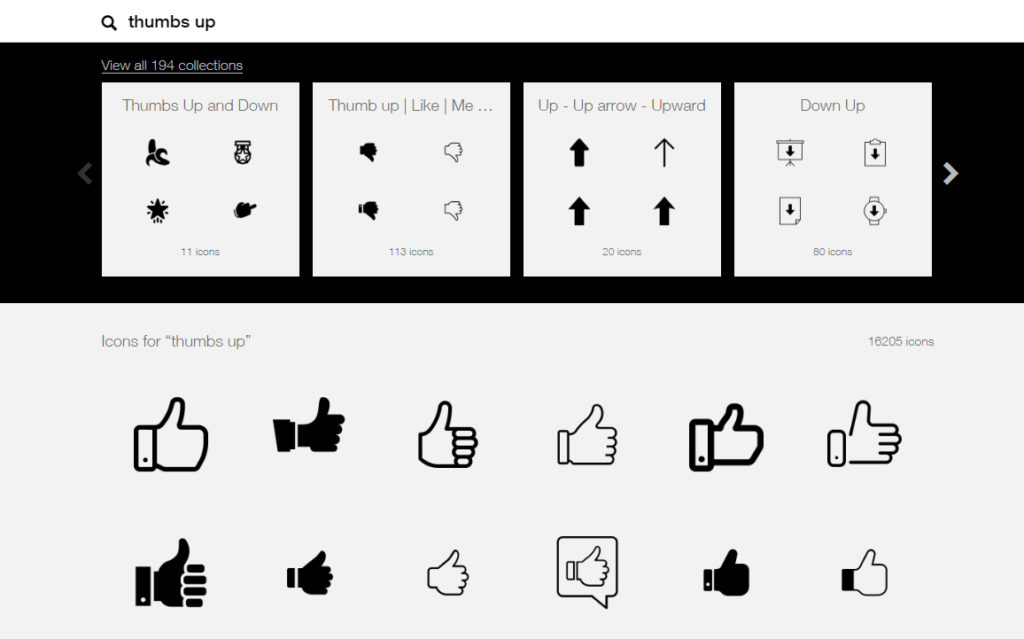 Screenshot de The Noun Project