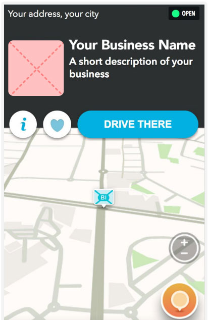 Publicité sur l'application Waze